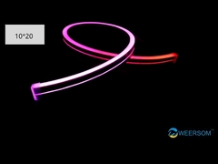 Lumière pliable au néon menée programmable par Spi Ip67 RVB au néon